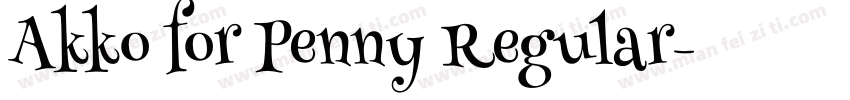 Akko for Penny Regular字体转换